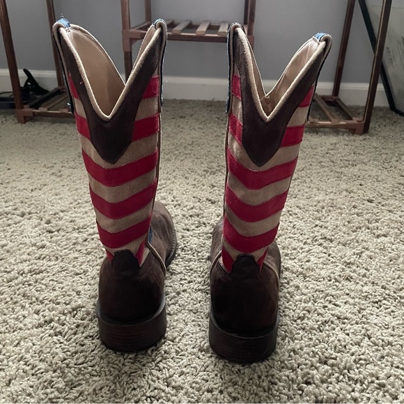 Roper American Patriot Stars & Stripes Western Boots Square toe size 6.5 - Picture 9 of 12